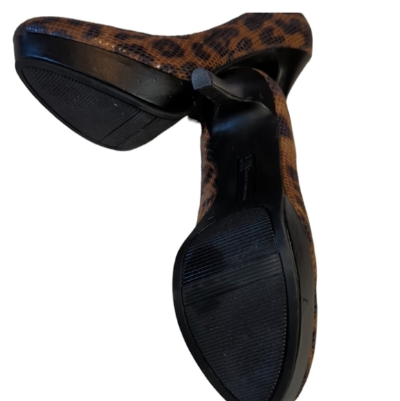 French Connection brown/black Animal print silhetto heels Office Siren Size 7 - Picture 6 of 10